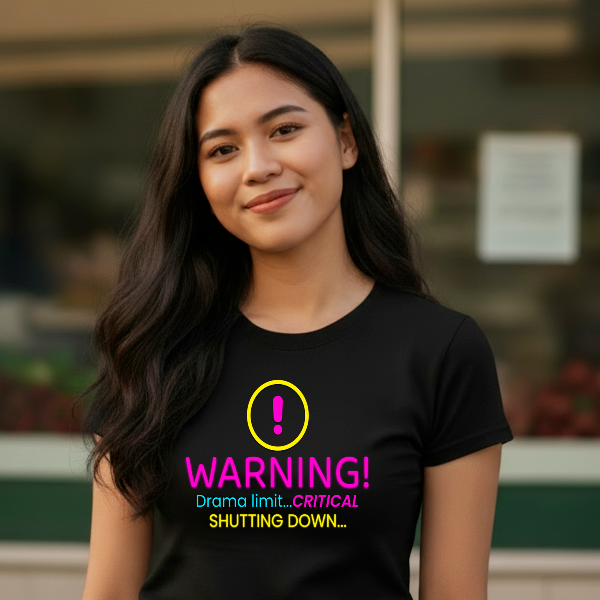 Drama Warning Filipino chismis neon shirt